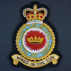 RAF Middle East Air Force wire blazer badge